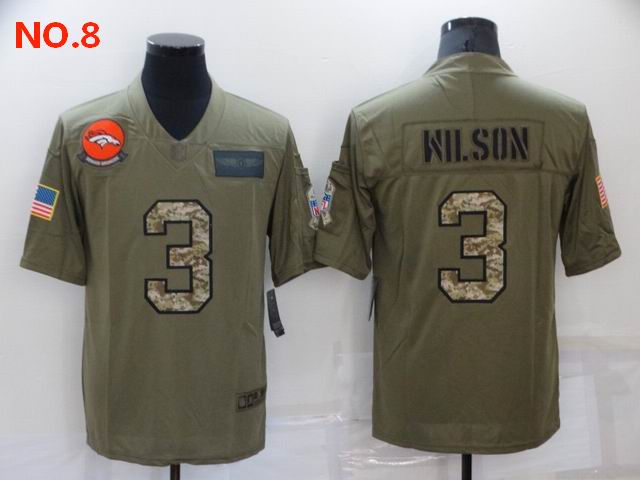 Men's Denver Broncos 3 3 Russell Wilson Jersey NO.8 ;